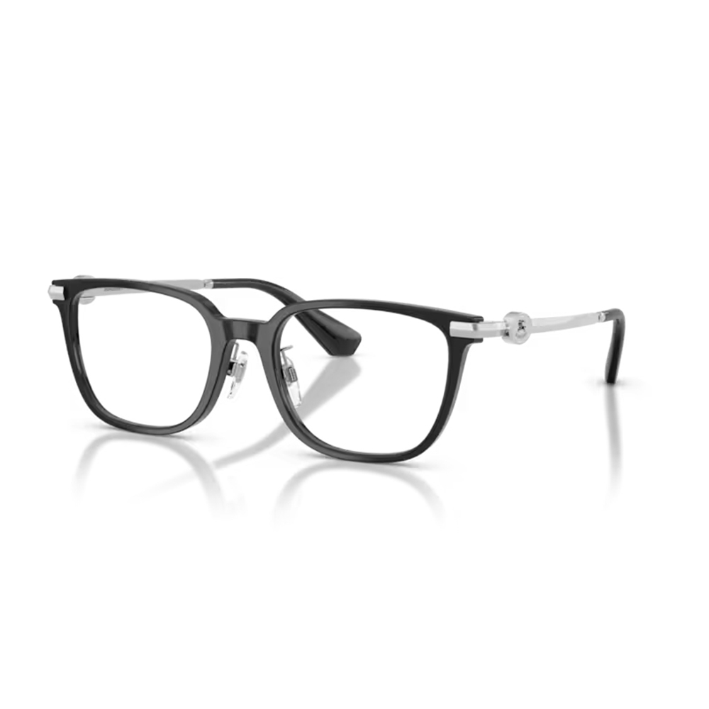 【BURBERRY】BE2459D 4112-53mm 方框光學眼鏡(黑銀)♦