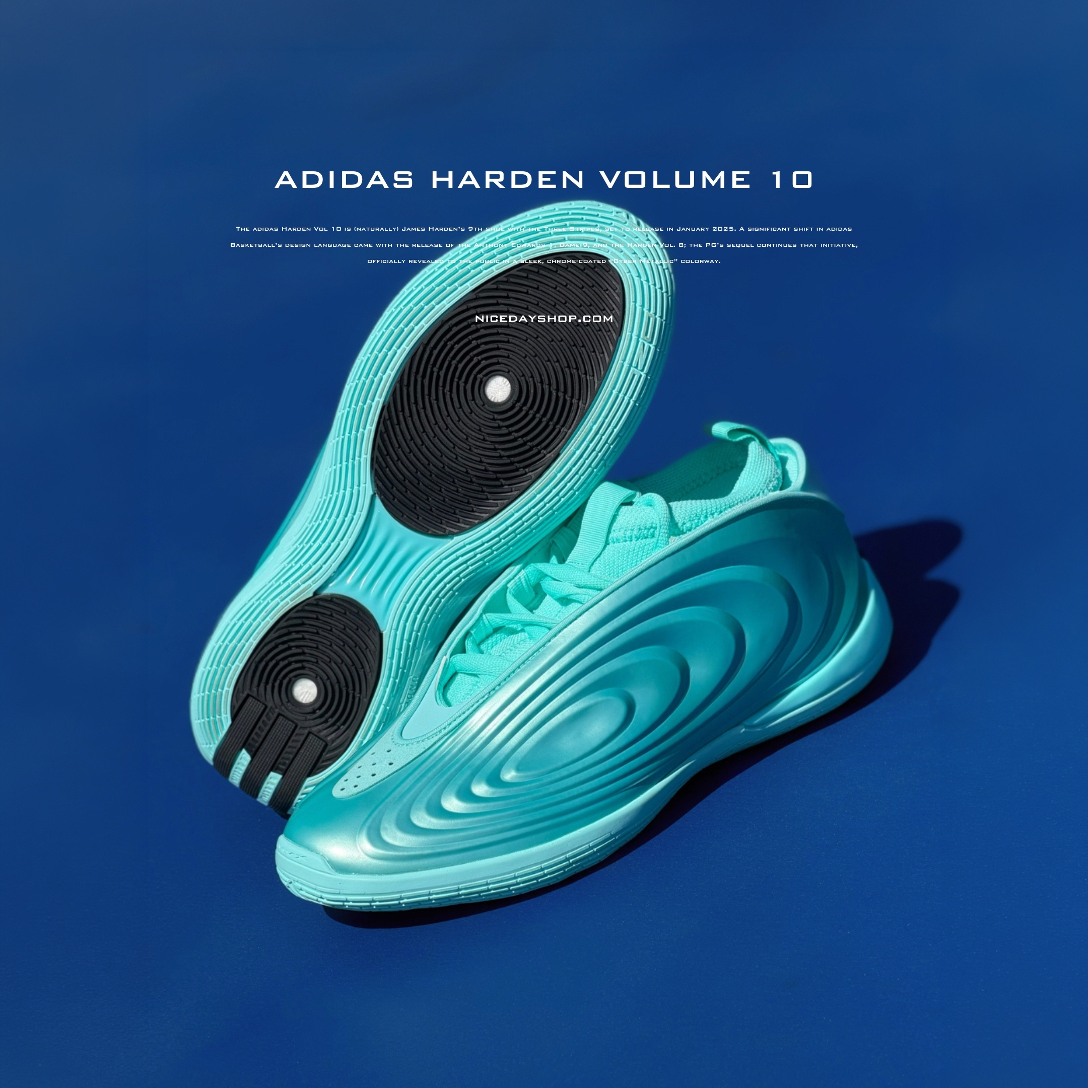 NICEDAY 代購 Adidas Harden Vol. 10 自由女神 薄荷綠 藍綠 綠 藍 實戰 籃球鞋 哈登 KI1605
