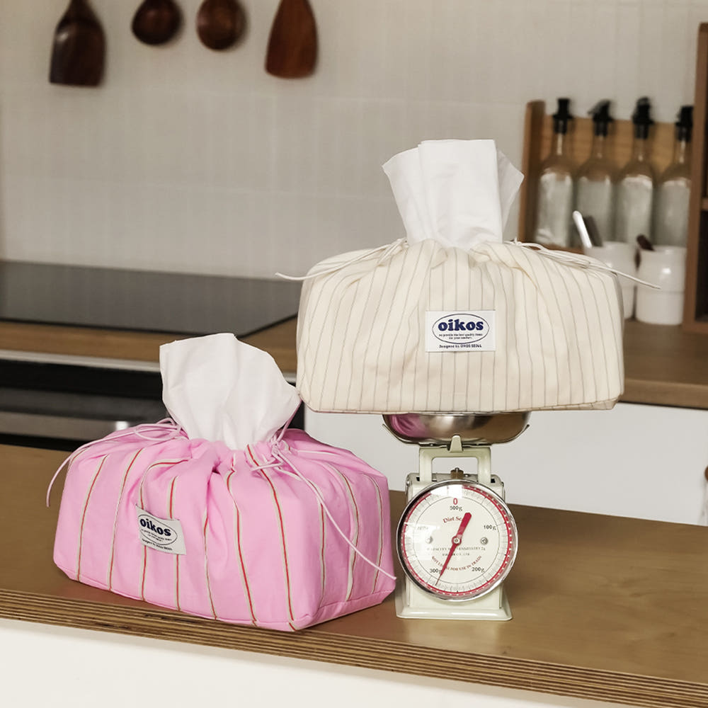 韓國 OIKOS｜ 韓國製🇰🇷Cotton Tissue Case 棉質方形紙巾盒套｜4色
