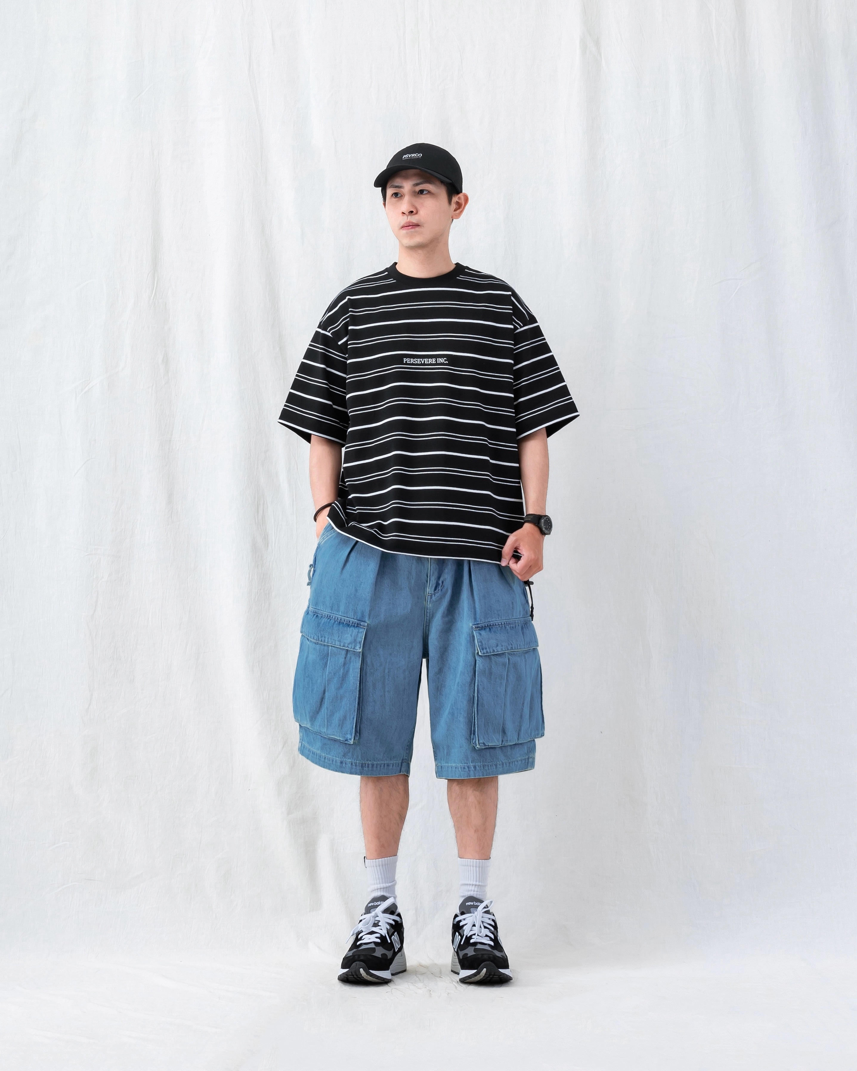 Persevere Knee-Length Cargo Shorts 口袋 短褲 兩色