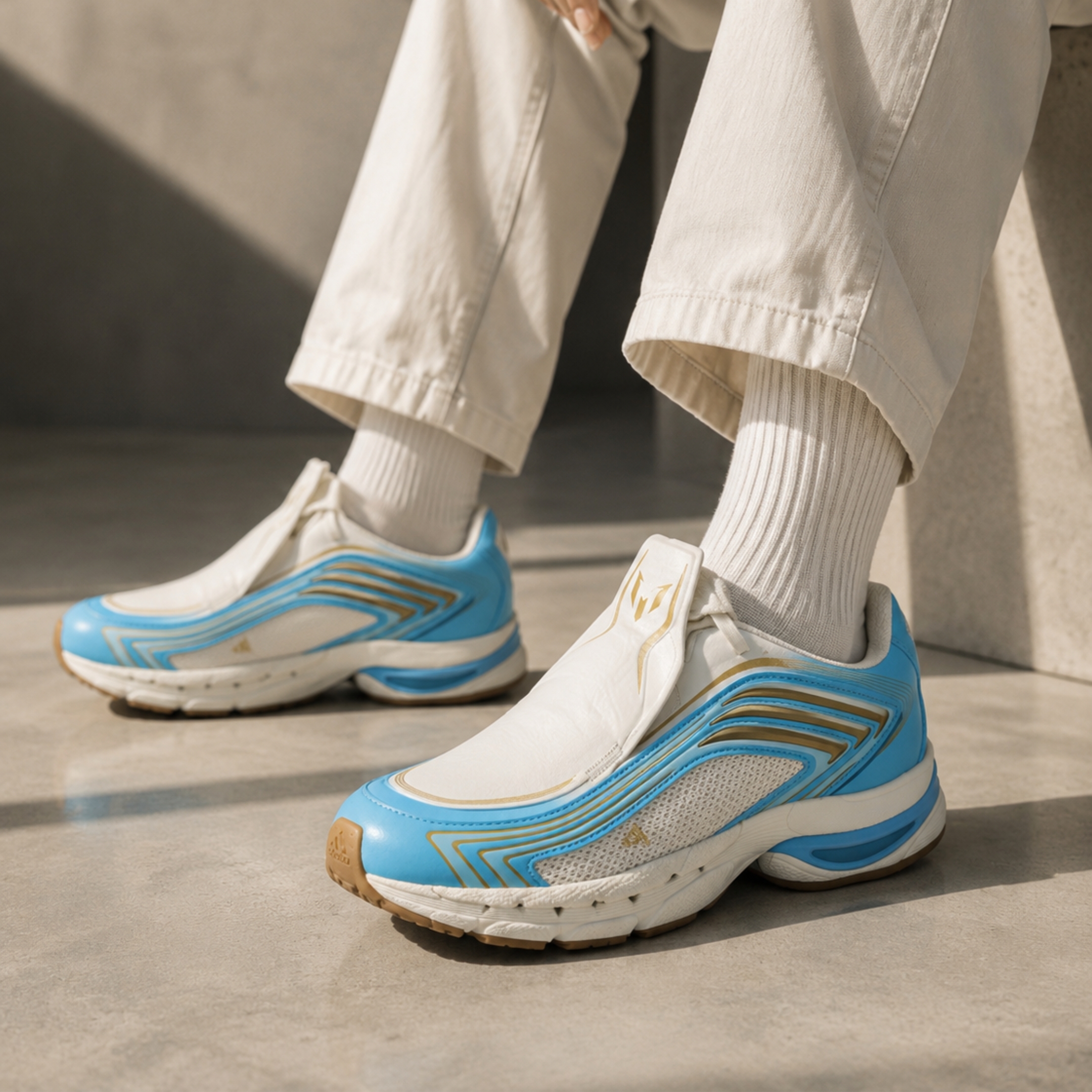 NICEDAY 代購 Adidas Adistar x Messi 梅西 世界盃 足球 阿根廷 水藍 聯名 世足賽 KI7184
