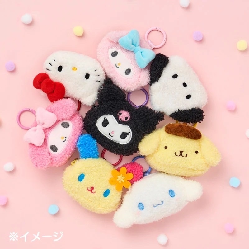 日本 SANRIO 三麗鷗 毛絨大頭小包 收納包 吊飾 7款