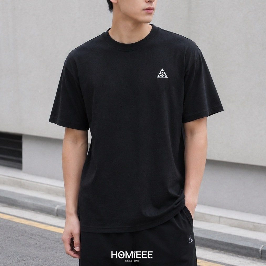 Nike ACG Dri-Fit 短袖 胸前LOGO 背後點點 黑白色 男女可穿 [IH1307]