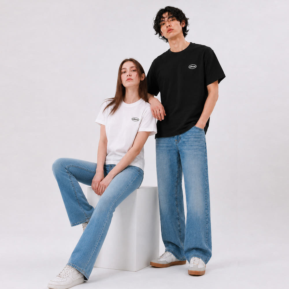 韓國 OIKOS ｜韓國製🇰🇷 Signature Logo Embroidery Tee 刺繡 Logo 短袖 T恤｜3色