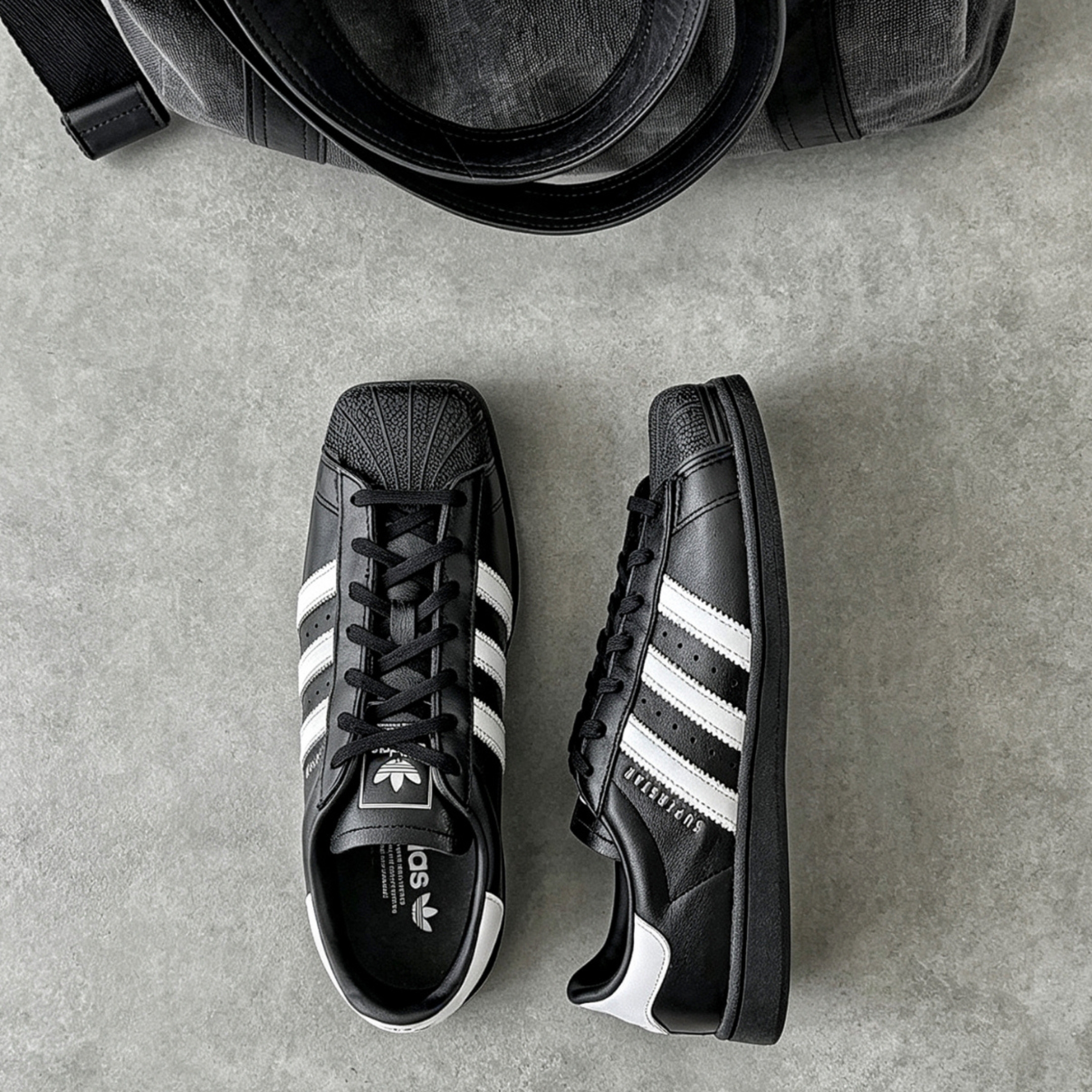 NICEDAY 代購 Adidas SUPERSTAR SQ 愛迪達 方頭 黑 黑白 經典 KI0201