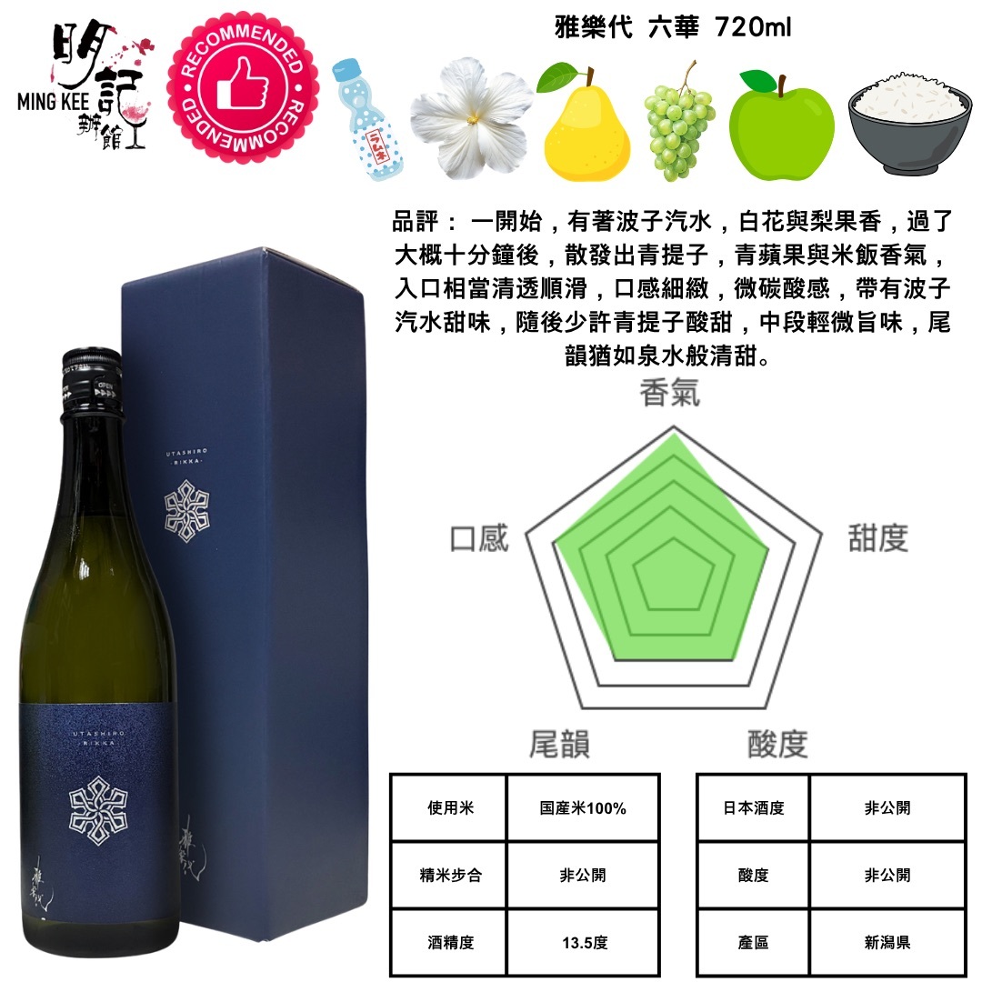 雅樂代 六華 720ml