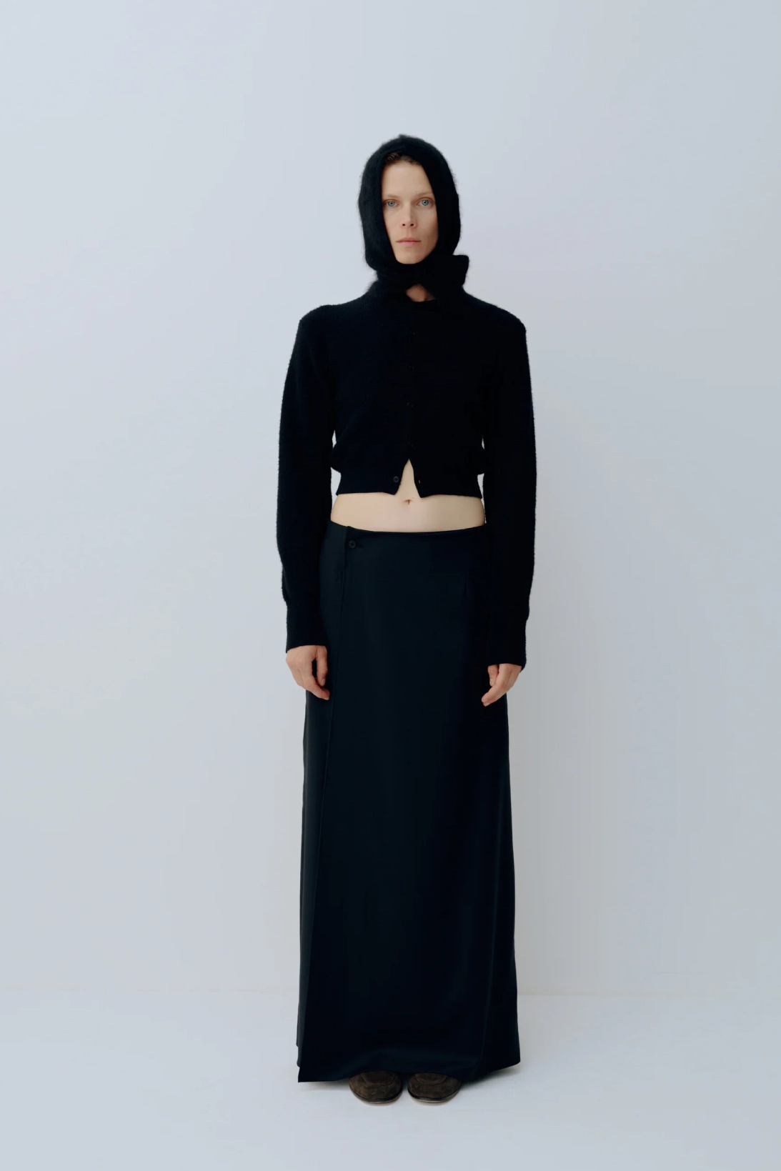 ssstein WOOL SILK WRAP SKIRT