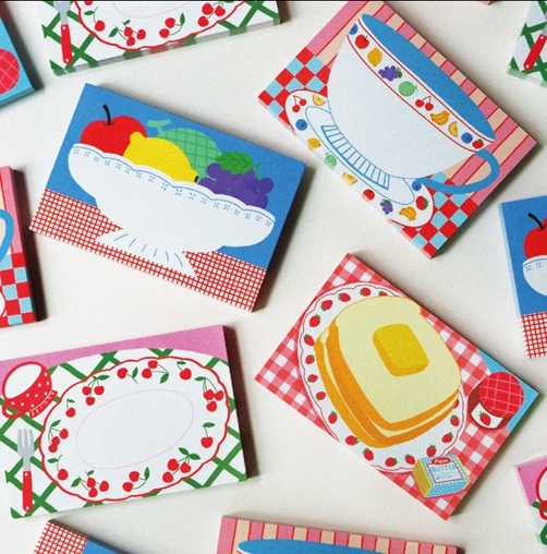 韓fruitfries．Fruit Tableware 便簽本 共2款