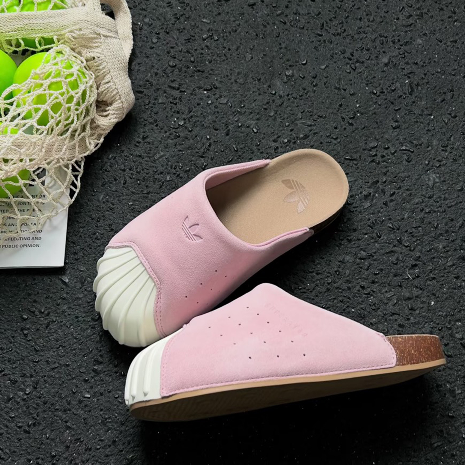 adidas Originals ADIMULE SUPERSTAR 貝殼頭穆勒鞋 麂皮 半拖鞋 防磨 懶人鞋 勃肯鞋 軟木底 男女同款 LC0423 LC0422