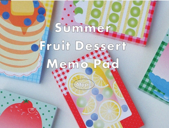 韓fruitfries．Summer Fruit Dessert 便簽本 共6款