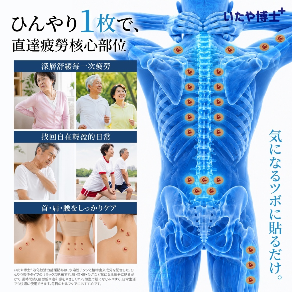 WSBB12042  いたや博士® 液化鈦活力舒緩貼布 (120枚入)（8月下旬）