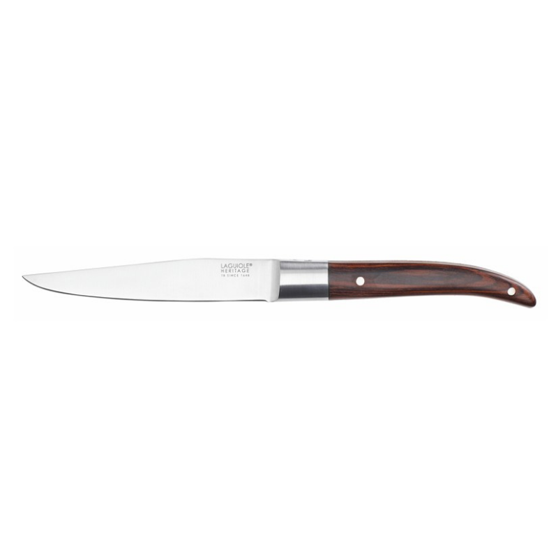 HKHG0628-012 LH牛扒刀 11cm (一盒二把) Wooden (A12)