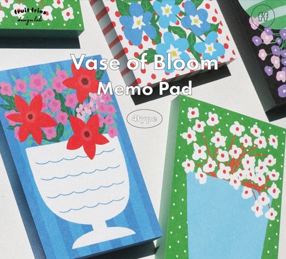 韓fruitfries．Vase of Bloom 便簽本 共4款