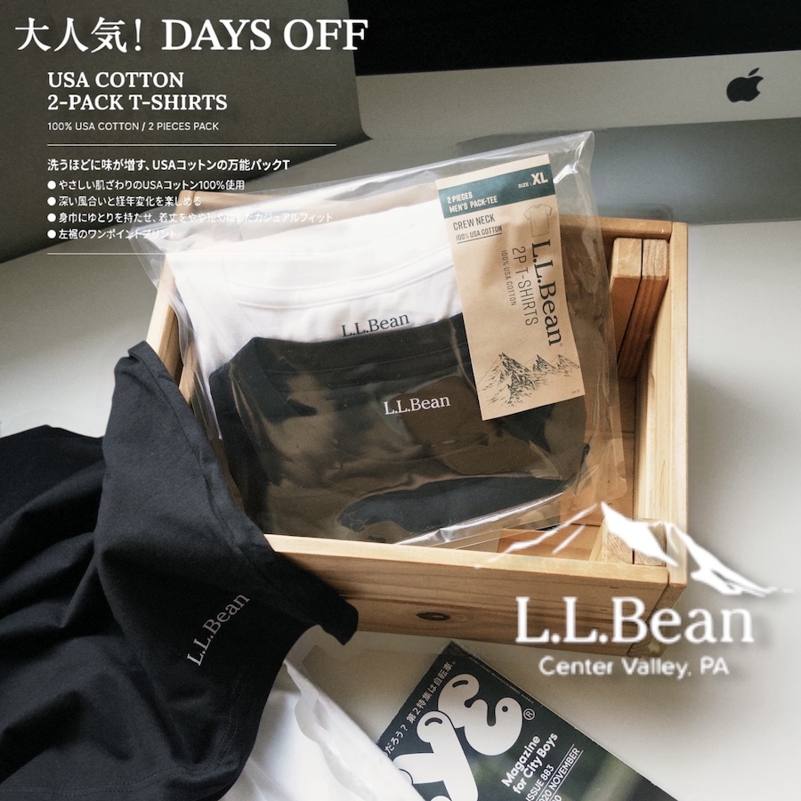 🇯🇵L.L.Bean 2-pack 美國棉 短tee JAPAN COLLECTION 限定發售