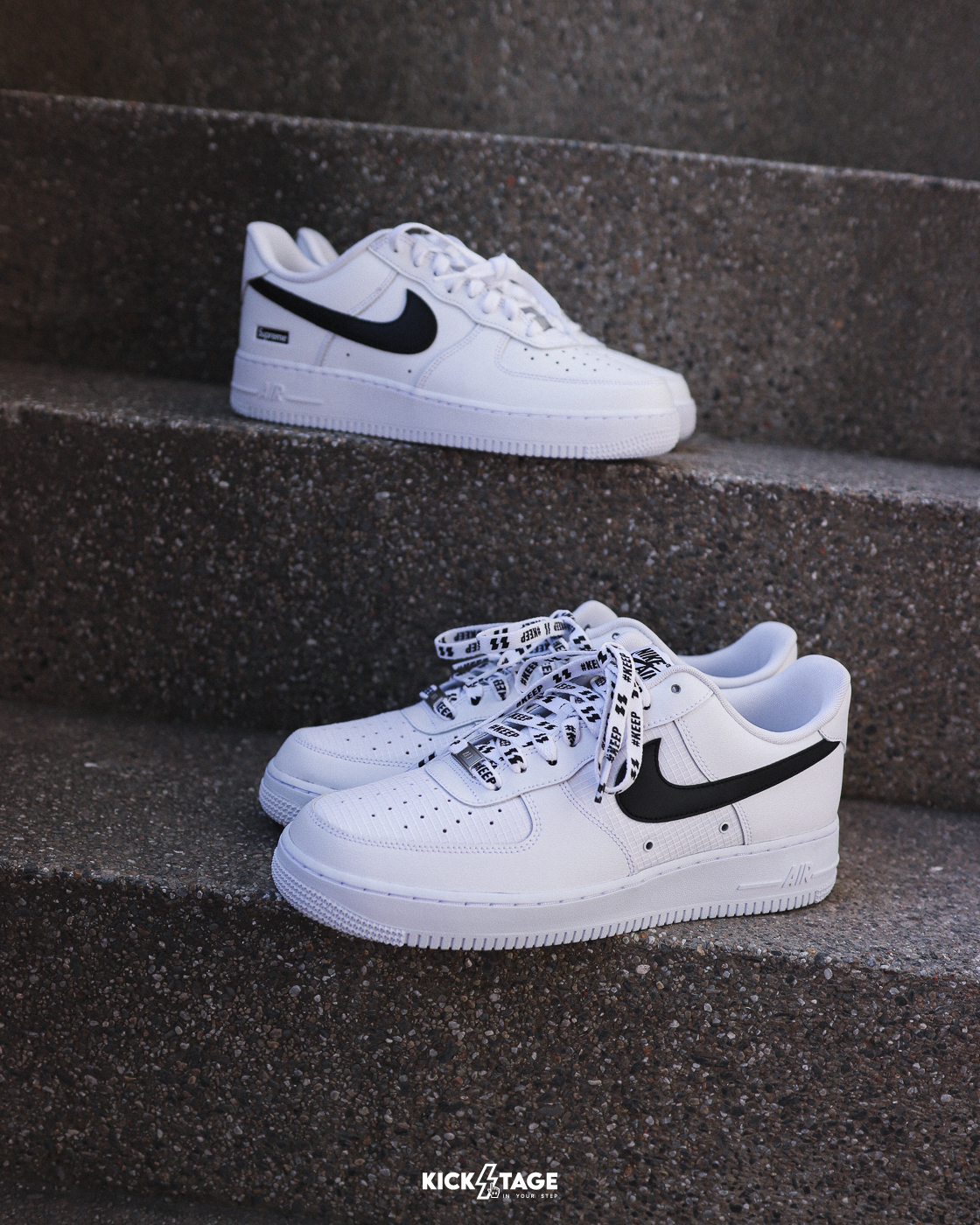 男鞋 NIKE AIR FORCE 1 '07 LV8 'Ripstop' 全白 黑勾 白黑 抗撕裂 格紋 SUP平替款【IR0952-100】AF1 WAF1
