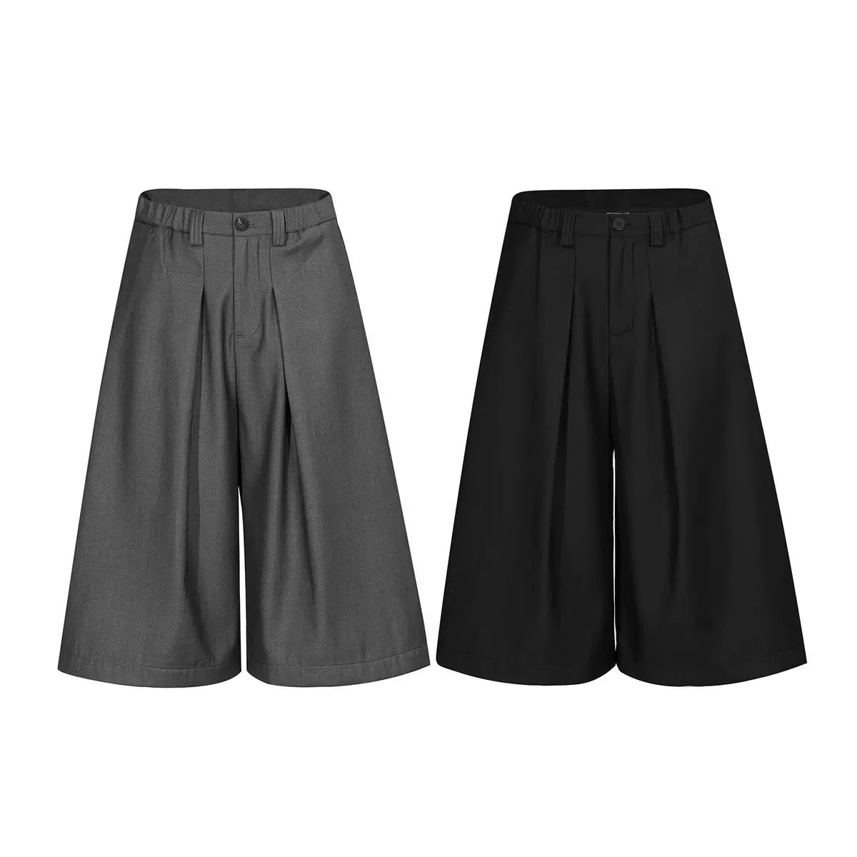 Retro American Vintage Pleated Drapey Tailored City Shorts