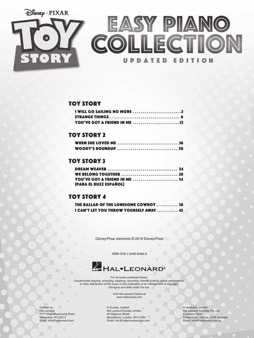 《Toy Story Easy Piano Collection》