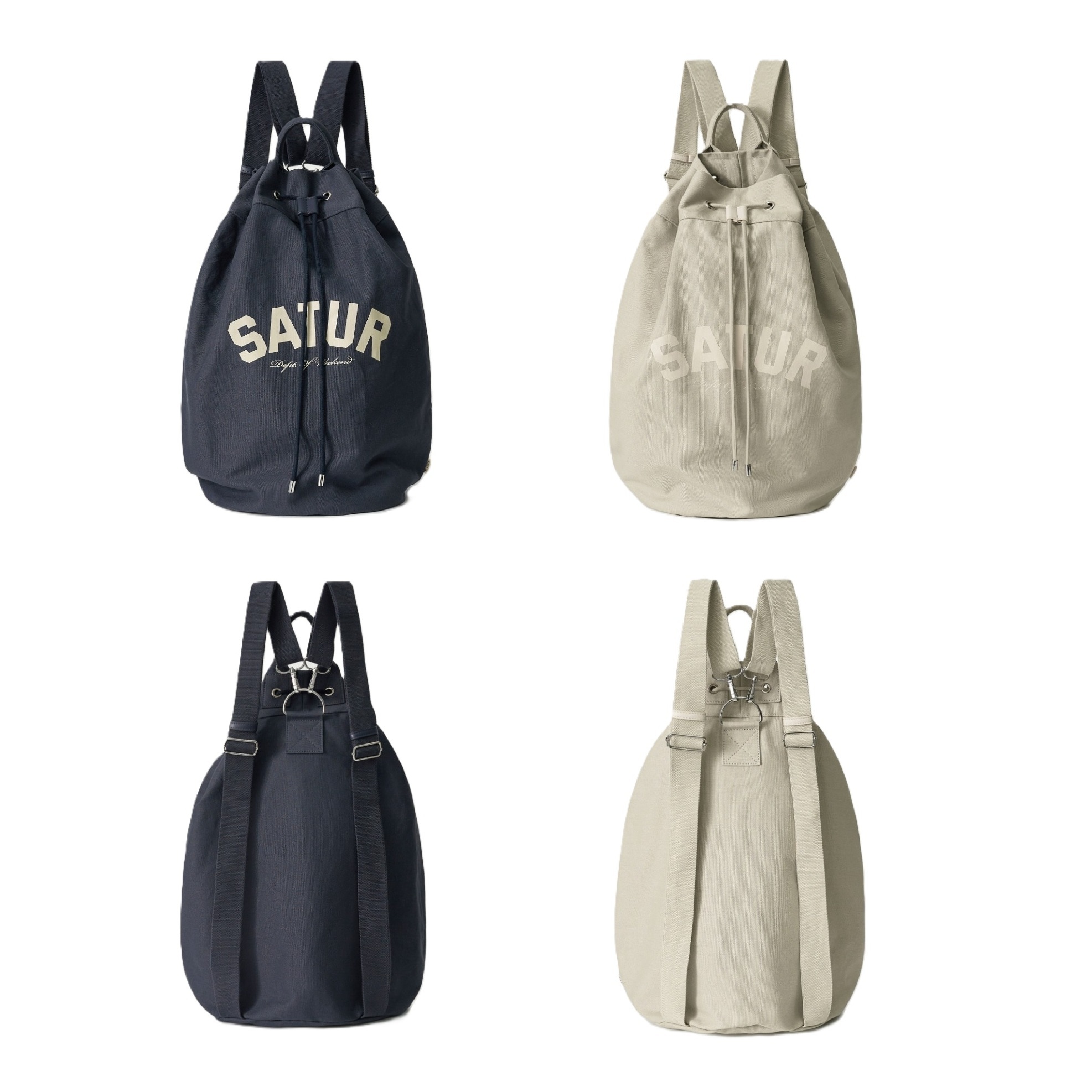 【3】SATUR Canvas Draw String Bag - 2色選擇