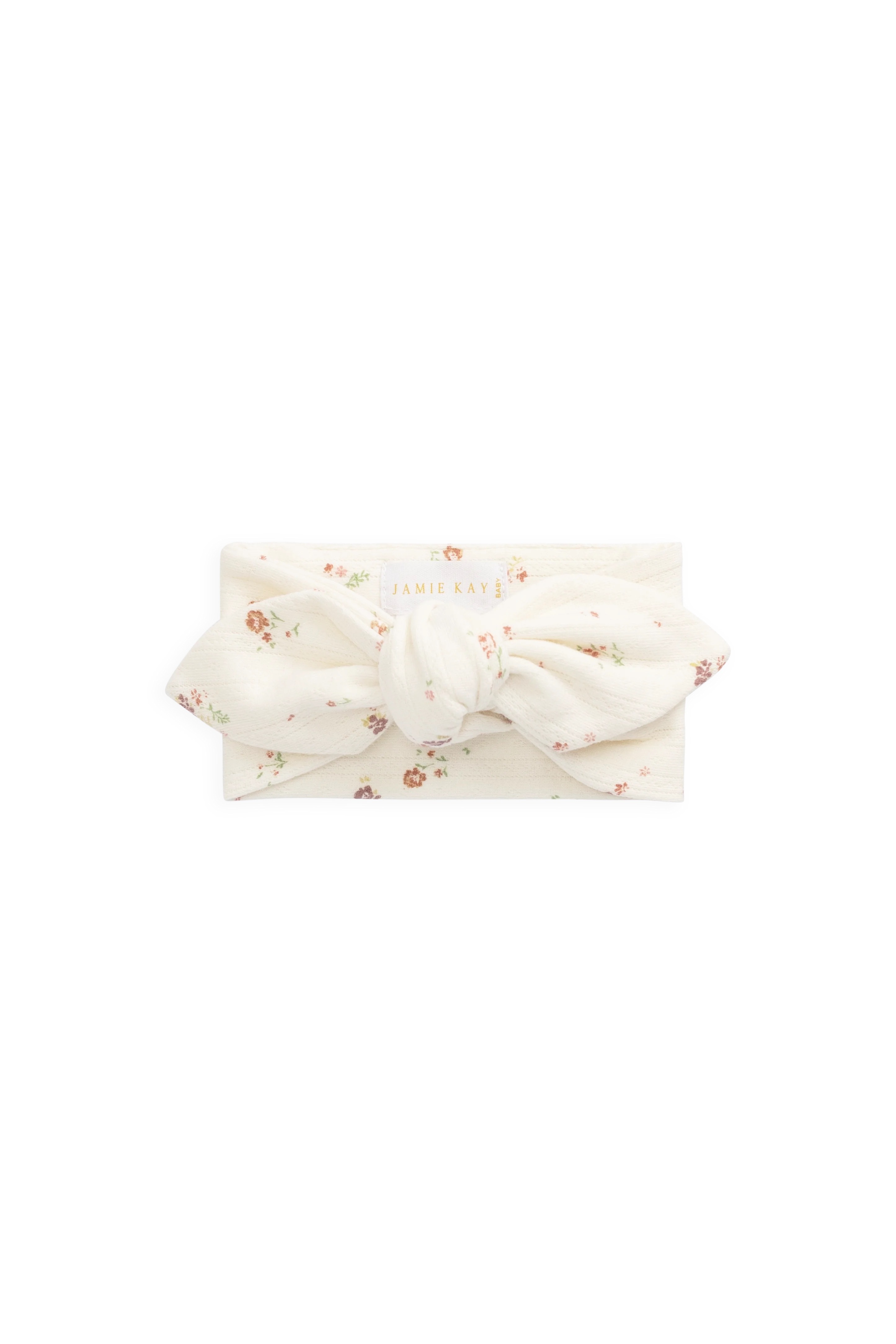 【預購】JAMIE KAY -Organic Cotton Pointelle Headband（Eloise Egret）