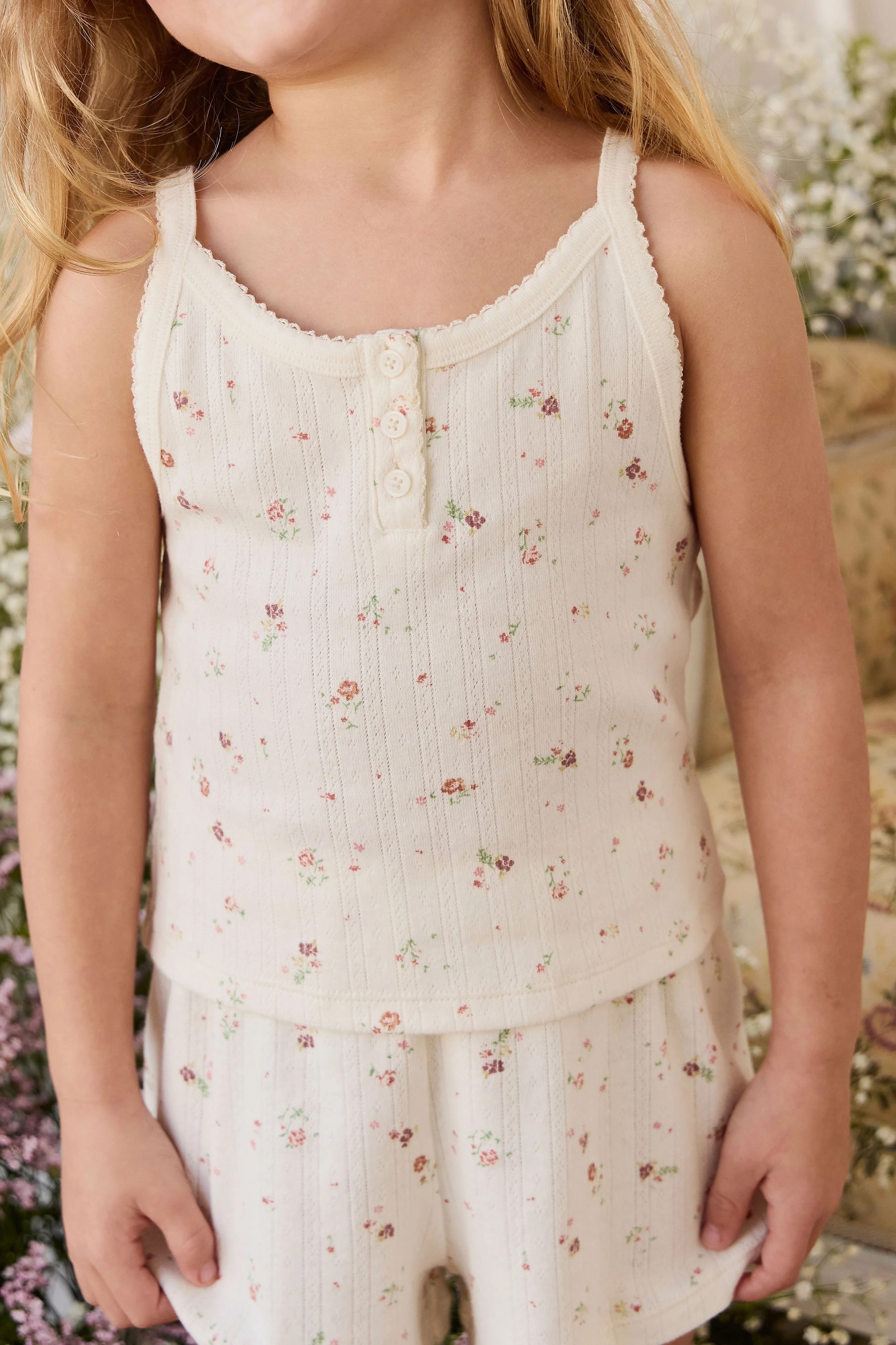 【預購】JAMIE KAY -Organic Cotton Pointelle Anais Singlet（Eloise Egret）