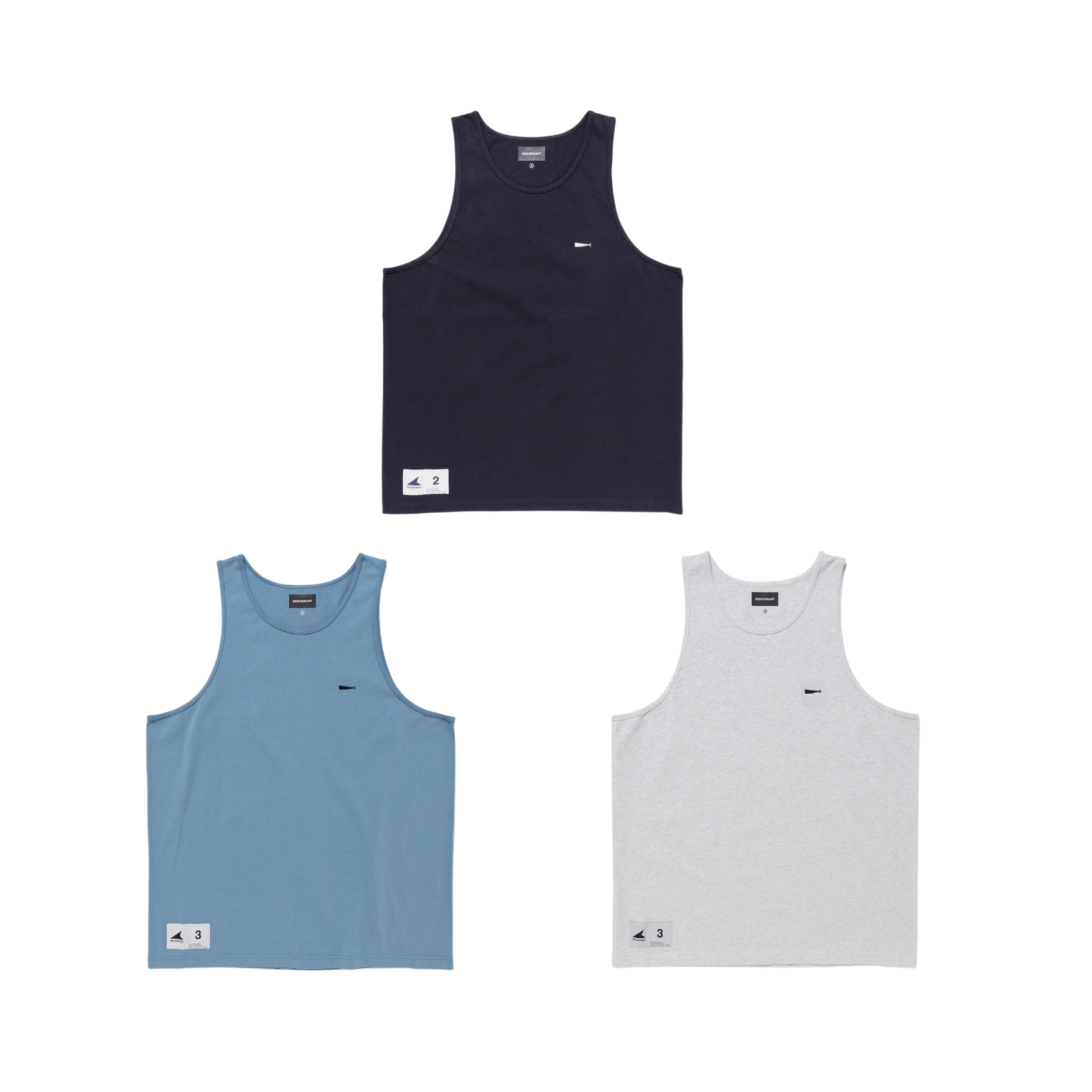 2026SS DESCENDANT CACHALOT ORGANIC COTTON TANKTOP 刺繡 鯨魚 背心 現貨 261ATDS-CSM34
