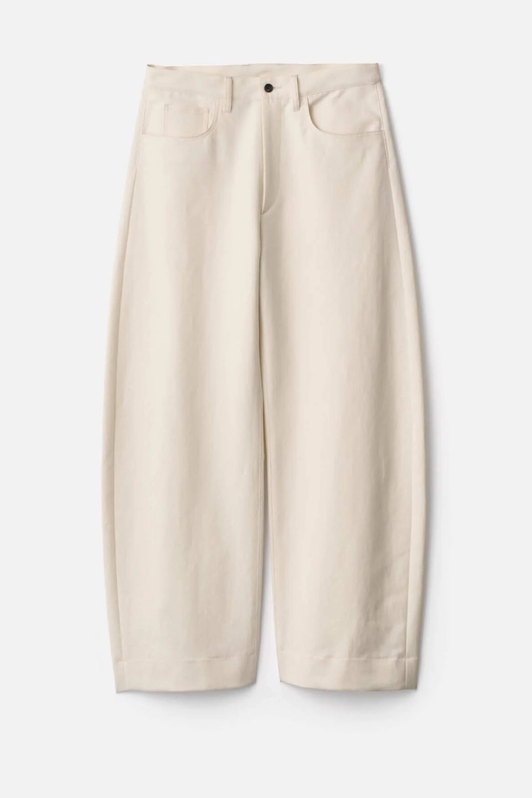 ssstein DOUBLE WEAVE COTTON ROUND PANTS (2COL)