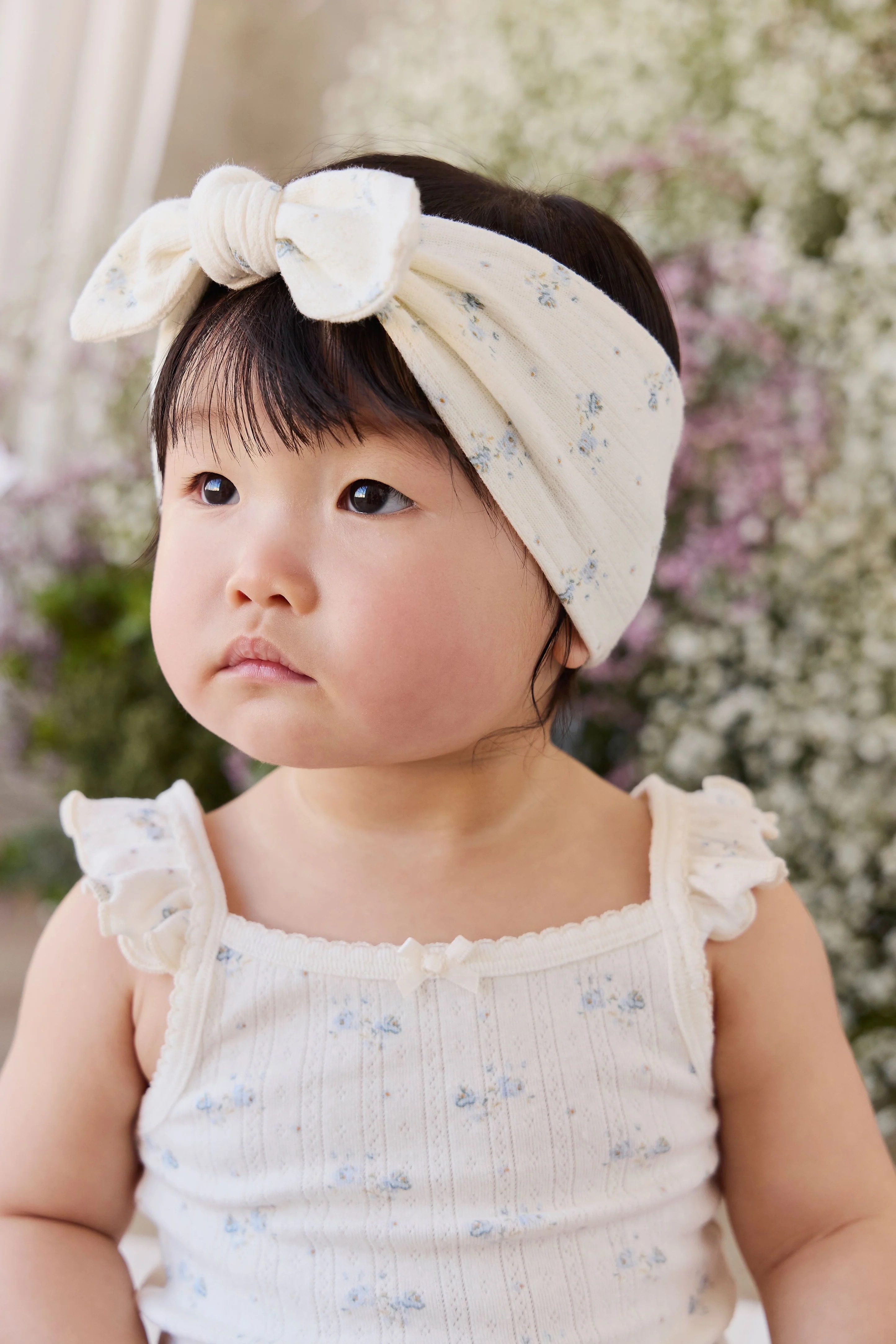 【預購】JAMIE KAY -Organic Cotton Pointelle Headband（Molly Blue）