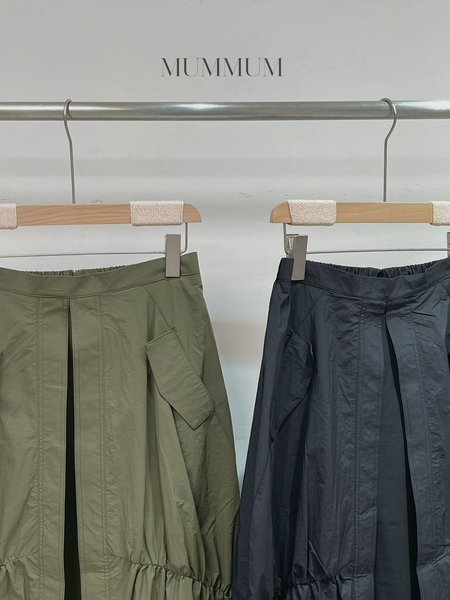 03776a/開衩兩層布料工裝長裙 26-36/42/33