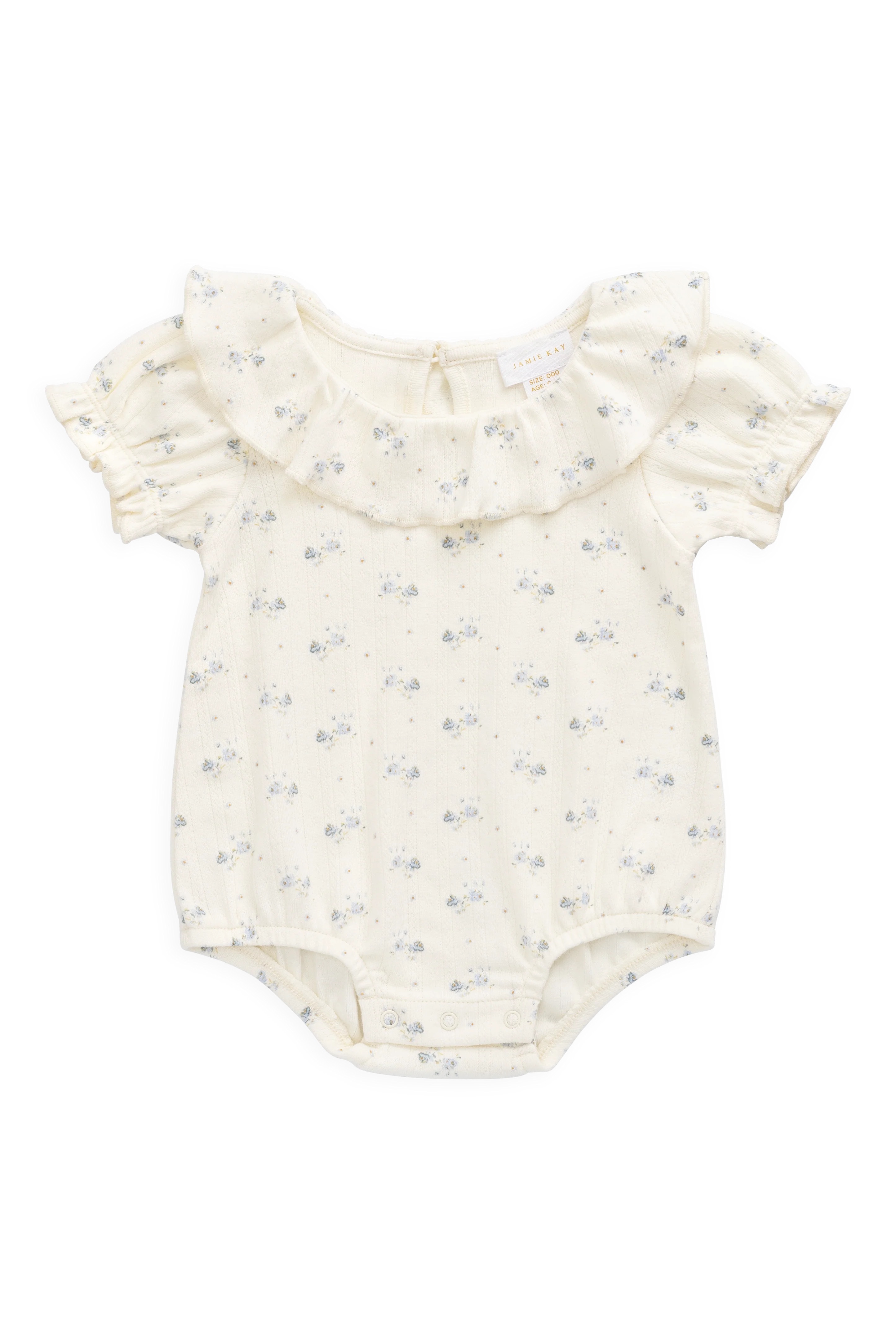 【預購】JAMIE KAY -Organic Cotton Pointelle Marlene Bodysuit（Molly Blue）