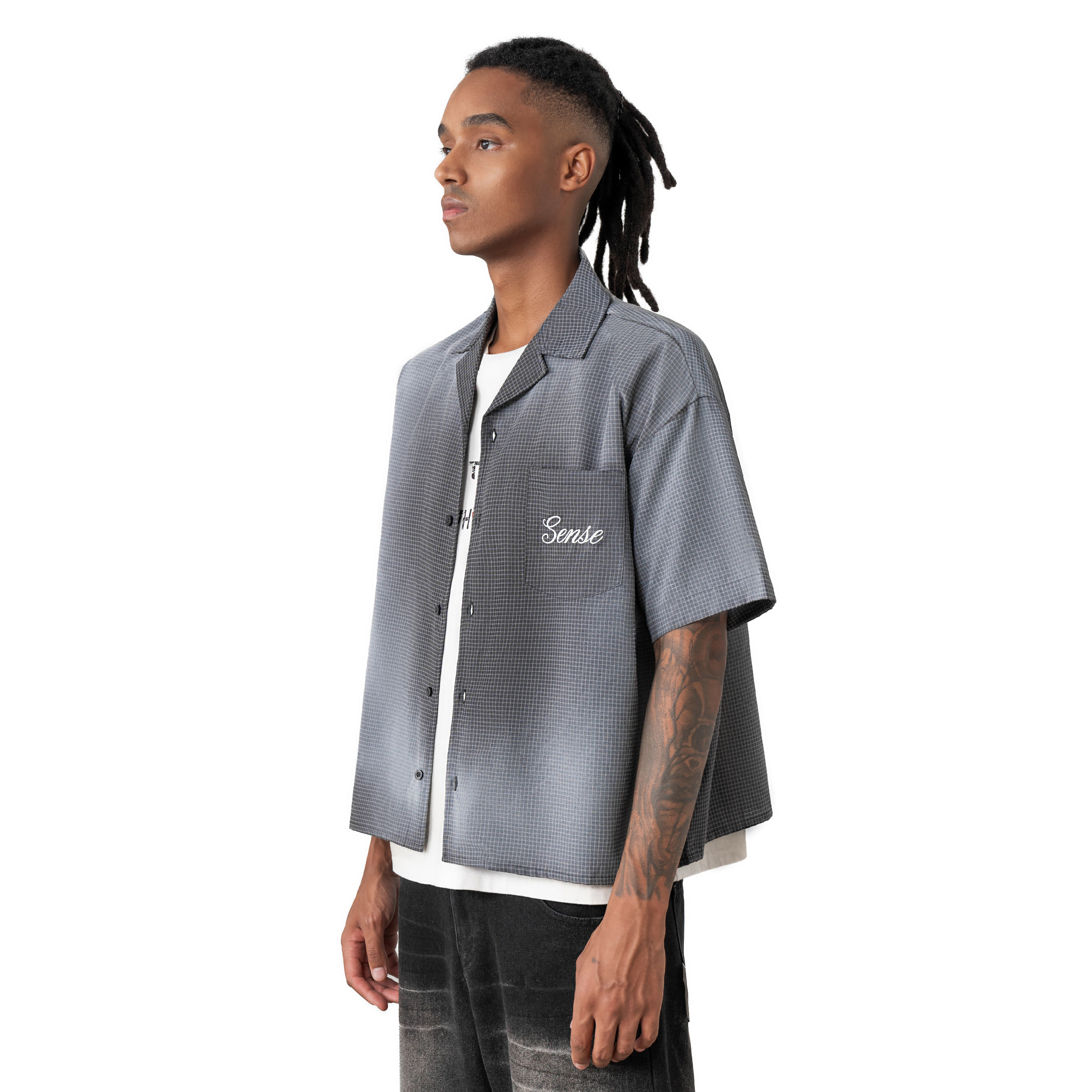 SENSE Fade Wash Check Shirt [M26-11]