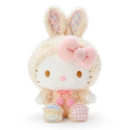 日本 Sanrio Hello Kitty 復活節毛毛兔造型公仔