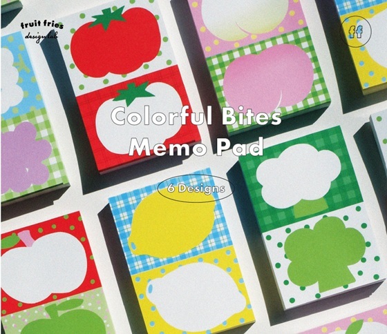 韓fruitfries．Colorful Bites 便簽本 共6款