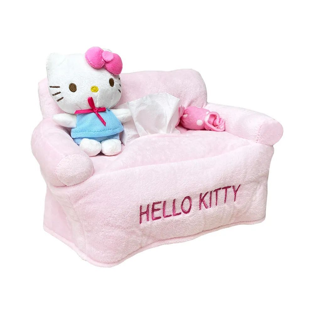 台灣 Sanrio Hello Kitty 立體公仔沙化型盒裝紙巾套
