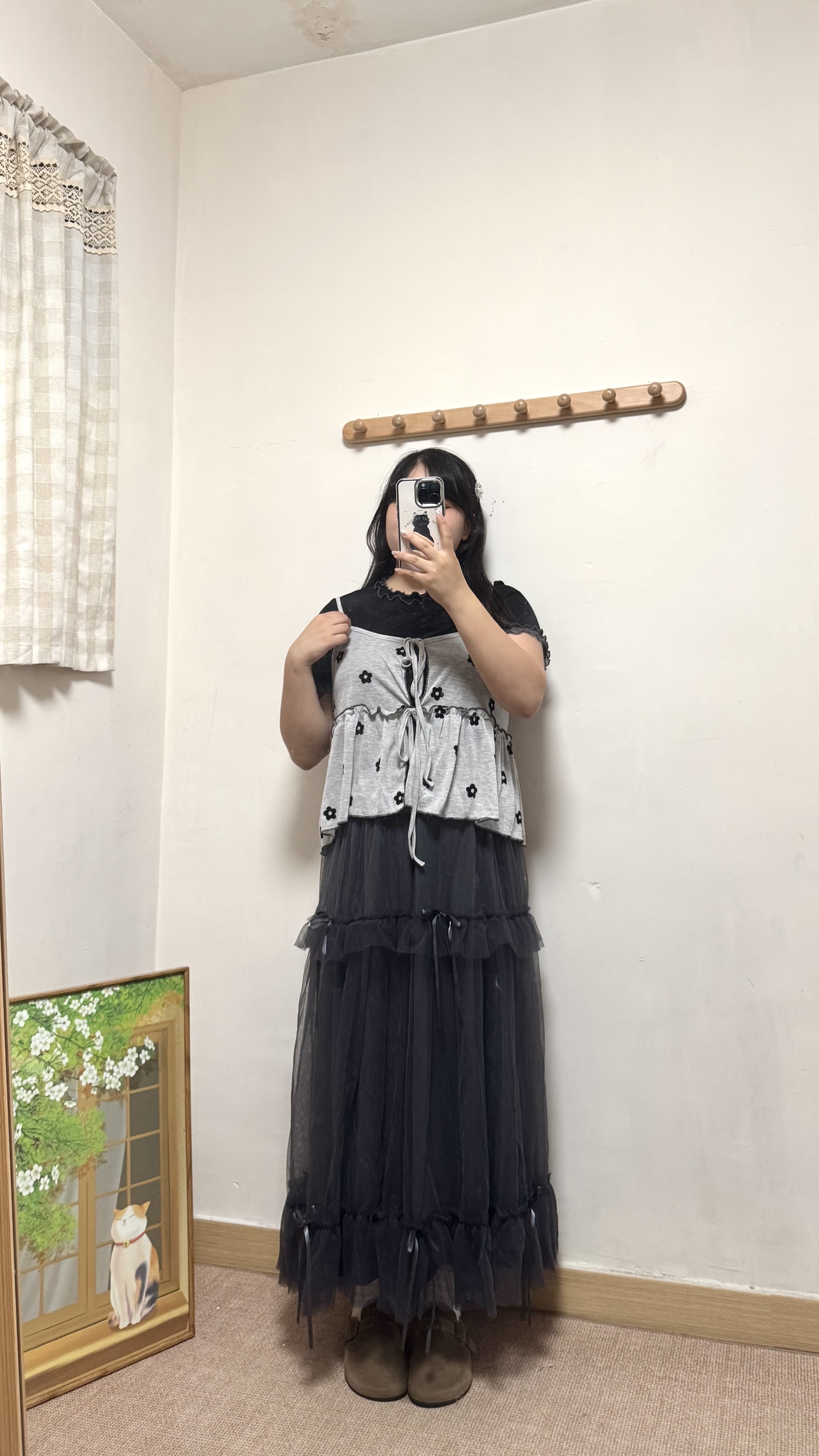 立體花朵棉質吊帶