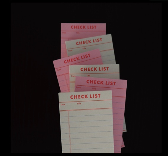韓fruitfries．Vintage Checklist 便簽本 共2款
