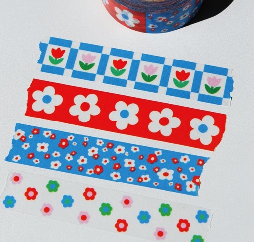 韓fruitfries．Bloom Patterns 和紙膠帶