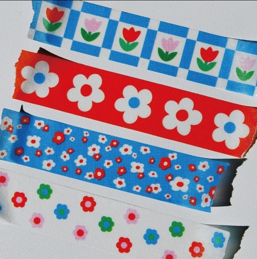 韓fruitfries．Bloom Patterns 和紙膠帶