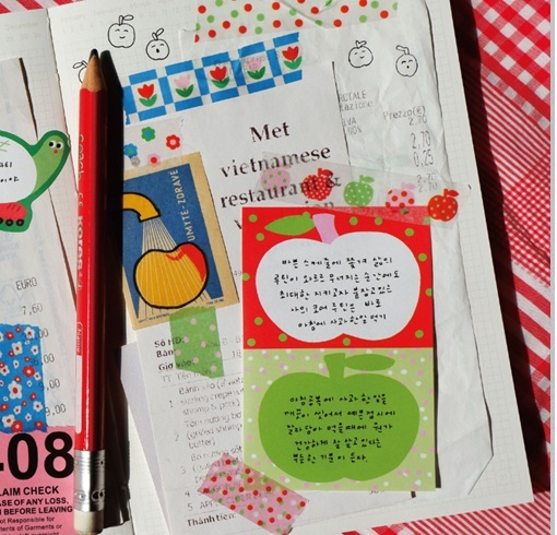 韓fruitfries．Apple Dotty Patterns 和紙膠帶