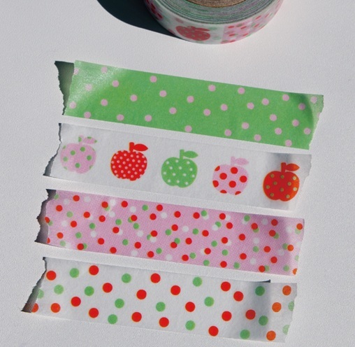 韓fruitfries．Apple Dotty Patterns 和紙膠帶