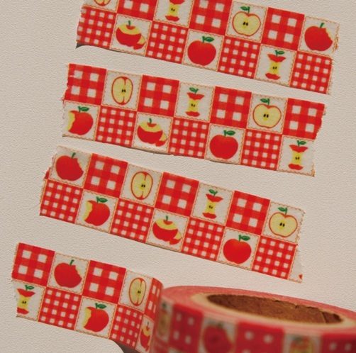韓fruitfries．Apple Picnic 和紙膠帶