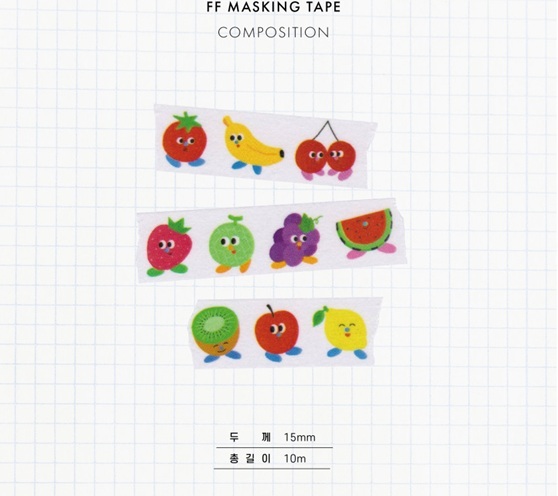 韓fruitfries．Fruits with legs 和紙膠帶