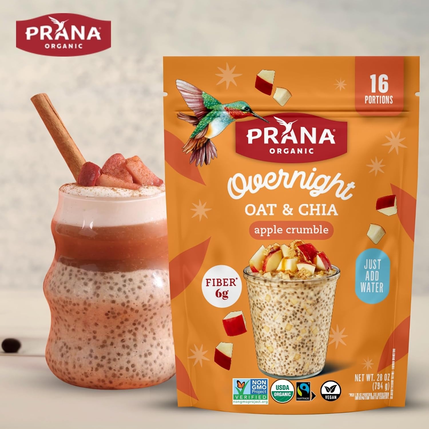 【預購】Prana Organic Overnight H062518 奇亞籽燕麥28oz