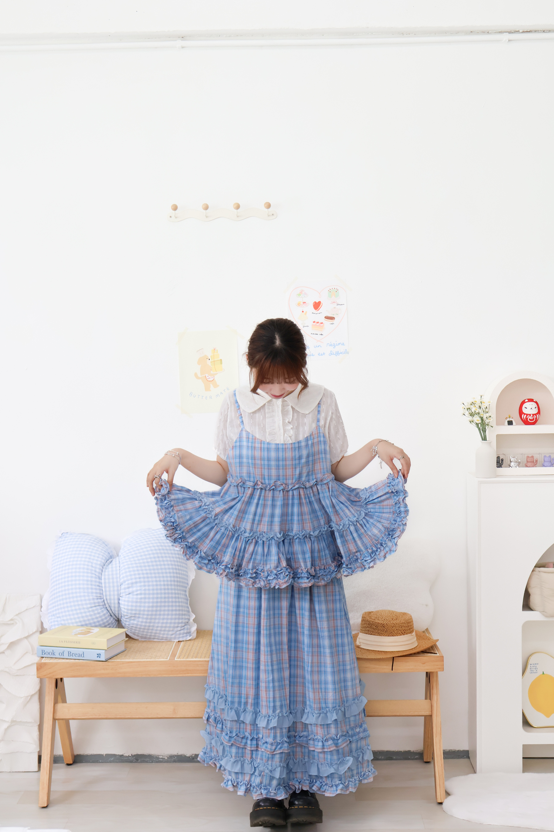 靚版格仔Ruffle吊帶 · 2色入