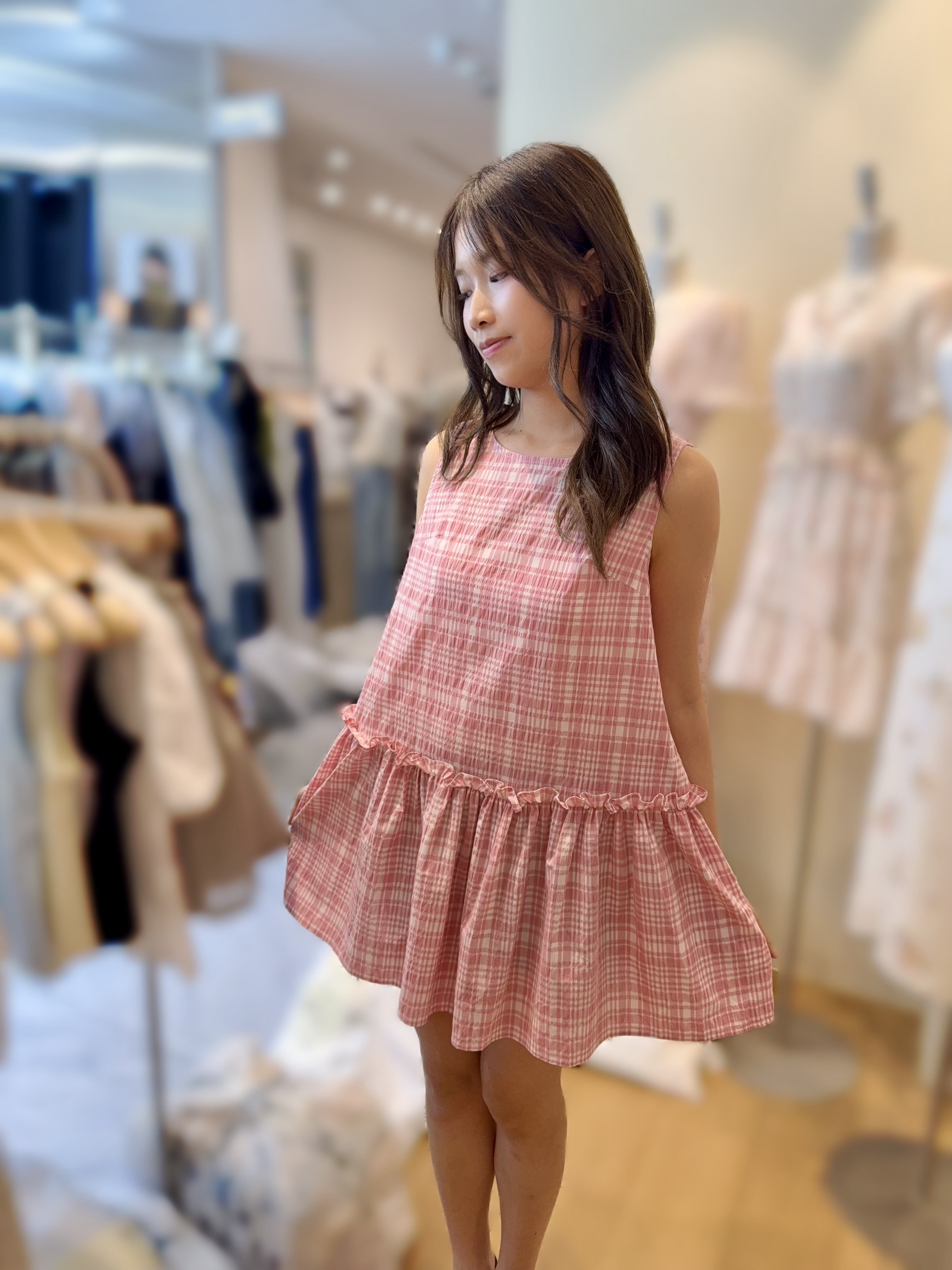 OV07  格仔裙 胸38 腰40 長31 $559