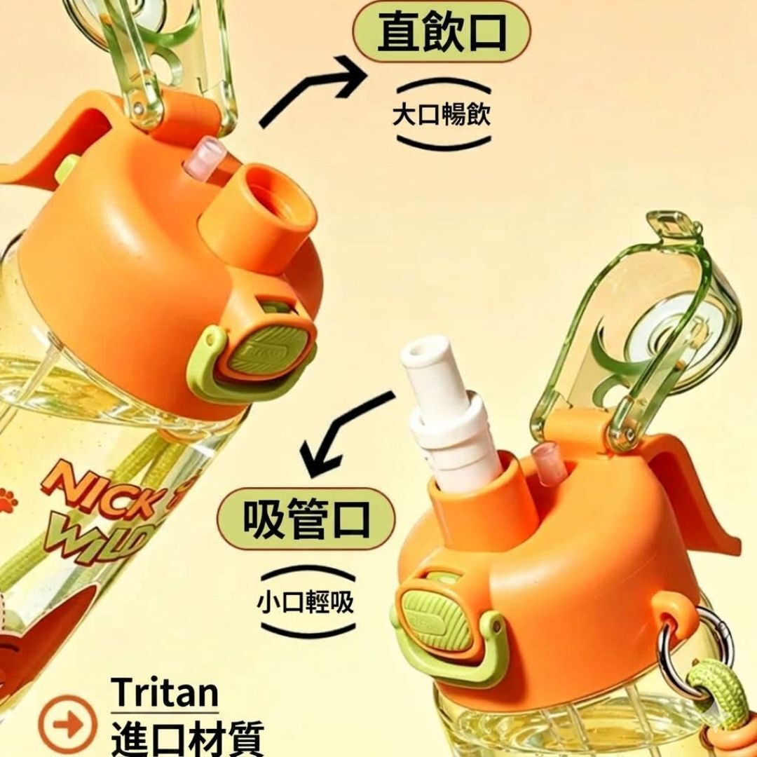 迪士尼優獸大都會 |雙效噴霧便攜式水樽 兩段開合式|阿力(750ml)
