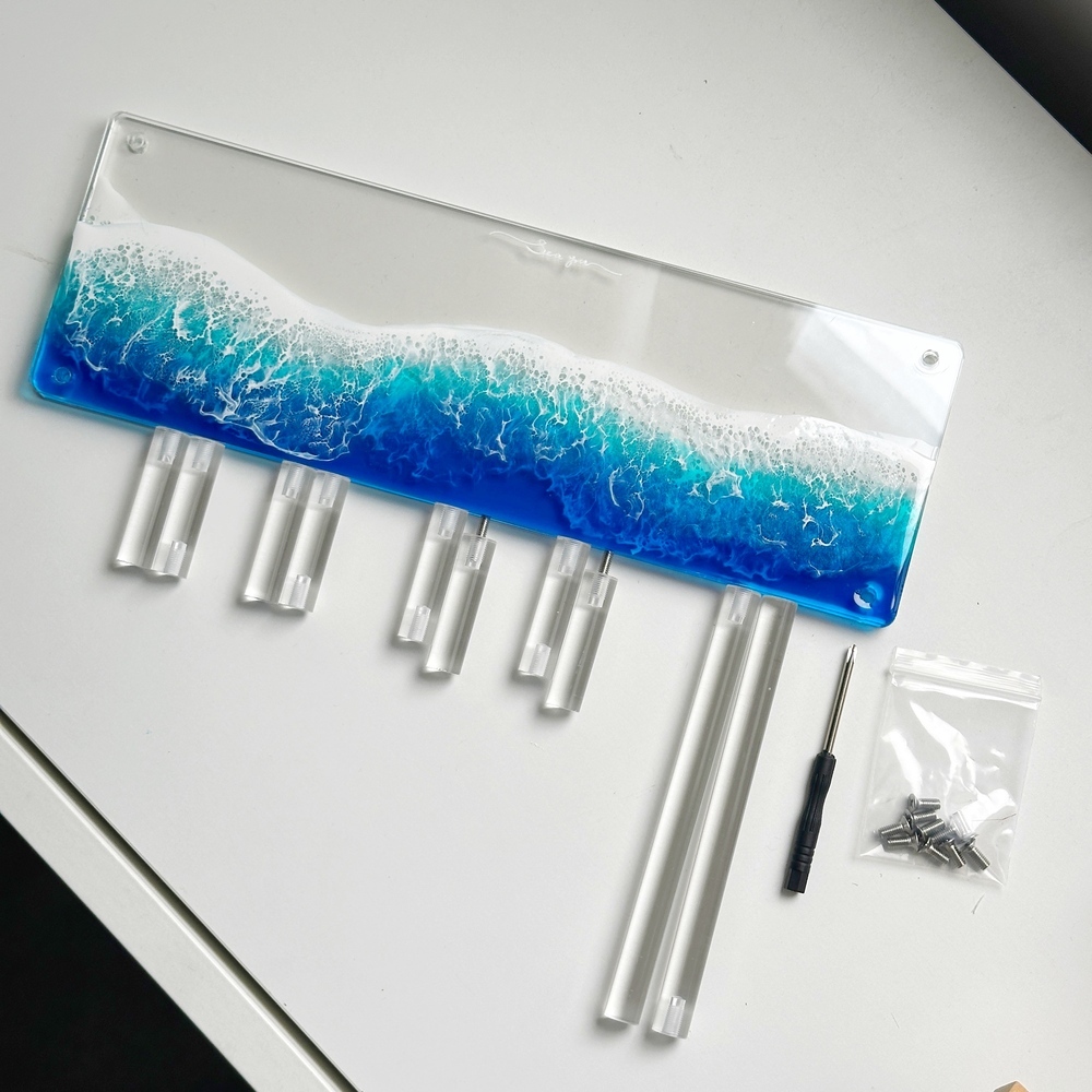 海浪層架展示架樹酯藝術手作體驗