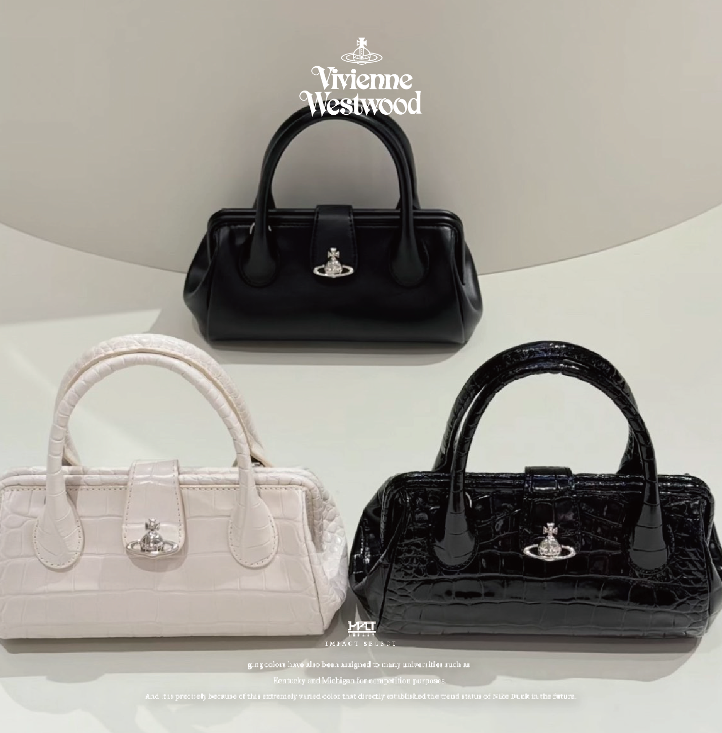Vivienne Westwood 西太后 Pamela 波士頓包 手提包 鱷魚浮雕 小牛皮 磁吸 黑 白
