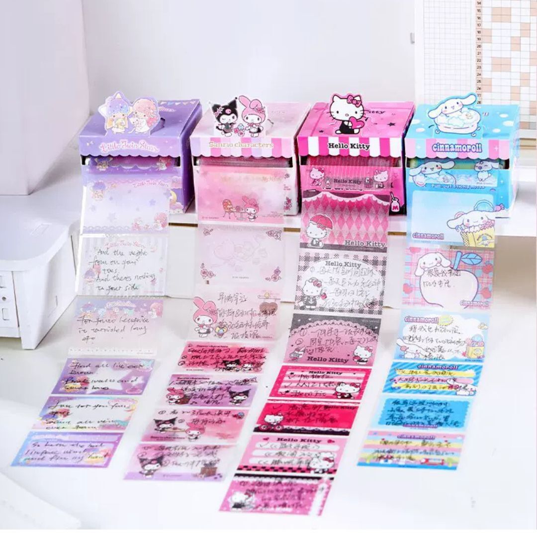 雙星仙子 SANRIO | 抽拉式便利貼 -Memo紙 126貼/盒