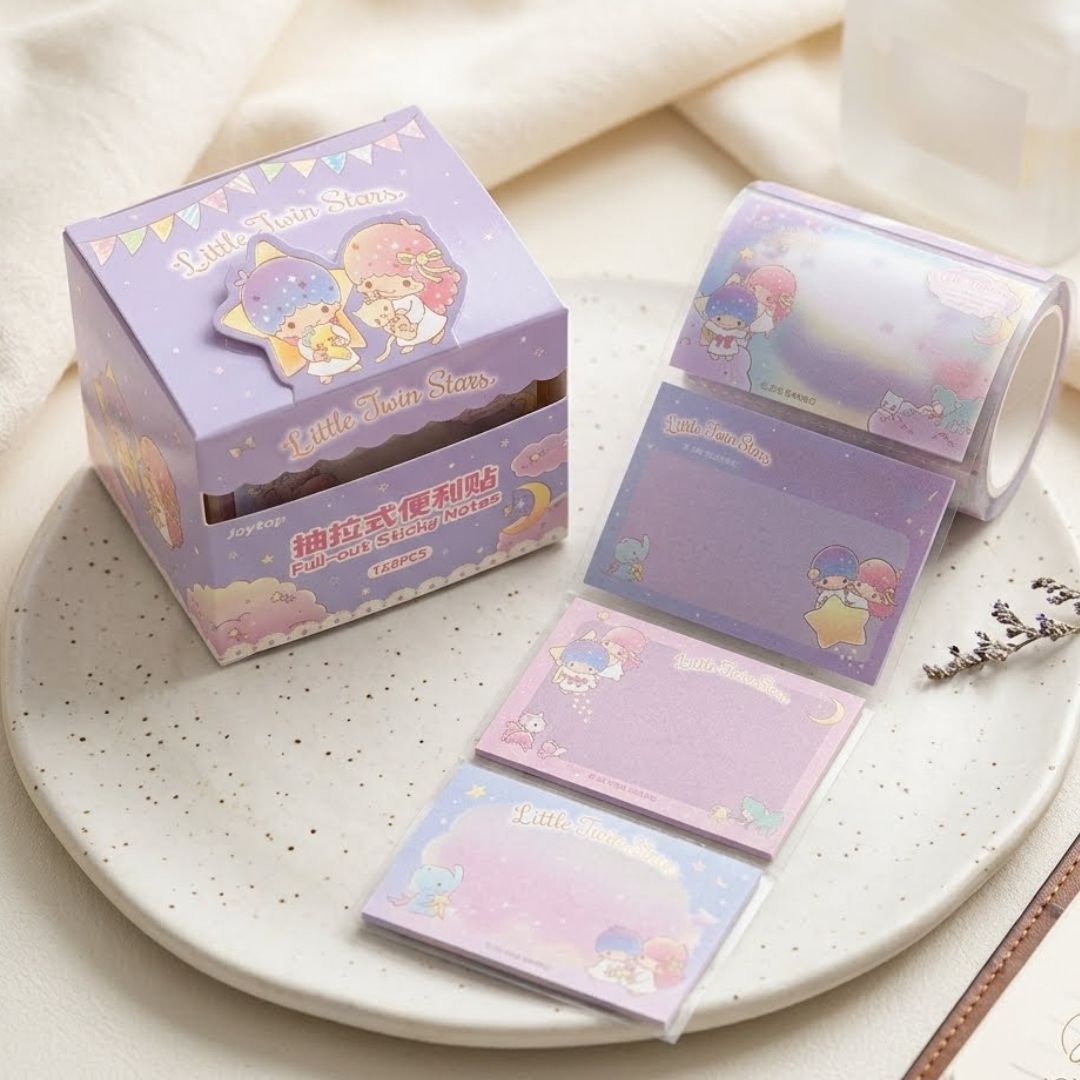 雙星仙子 SANRIO | 抽拉式便利貼 -Memo紙 126貼/盒