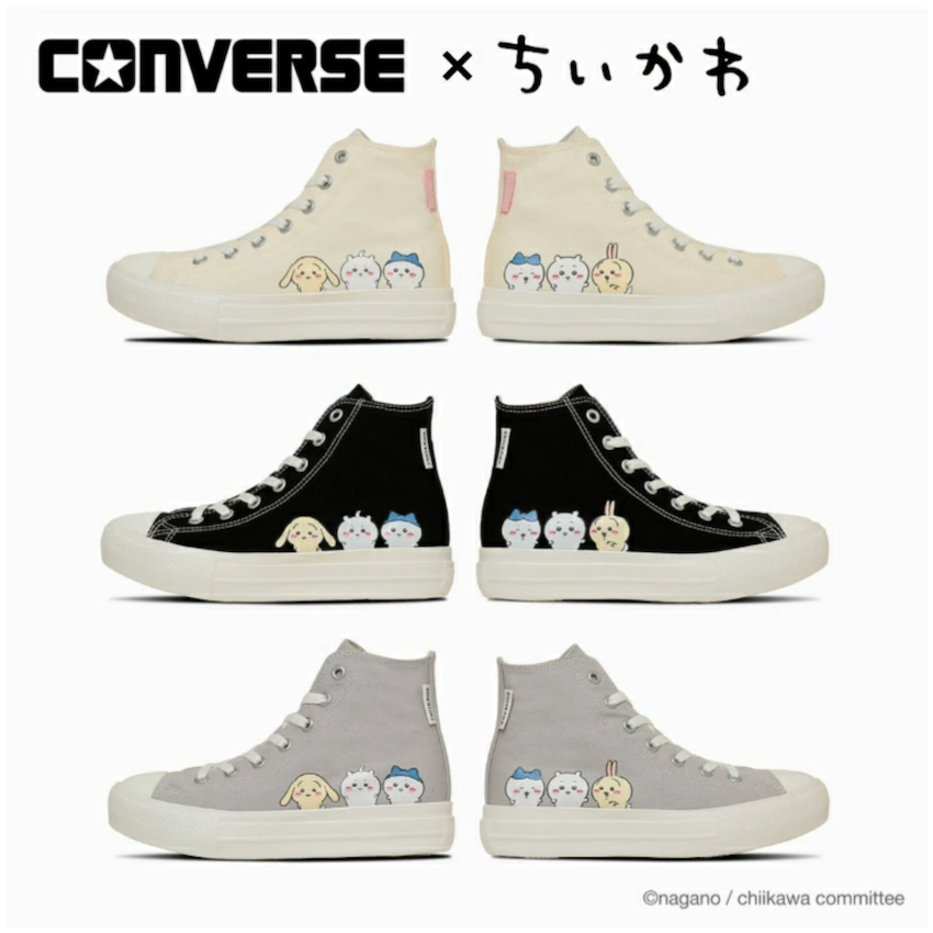 日本 Converse × Chiikawa All Star Light 高筒帆布鞋